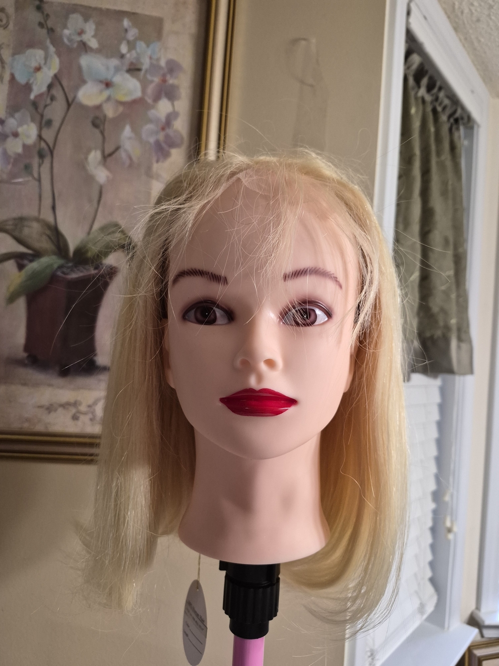 Blonde human hair lace front wig